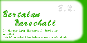 bertalan marschall business card